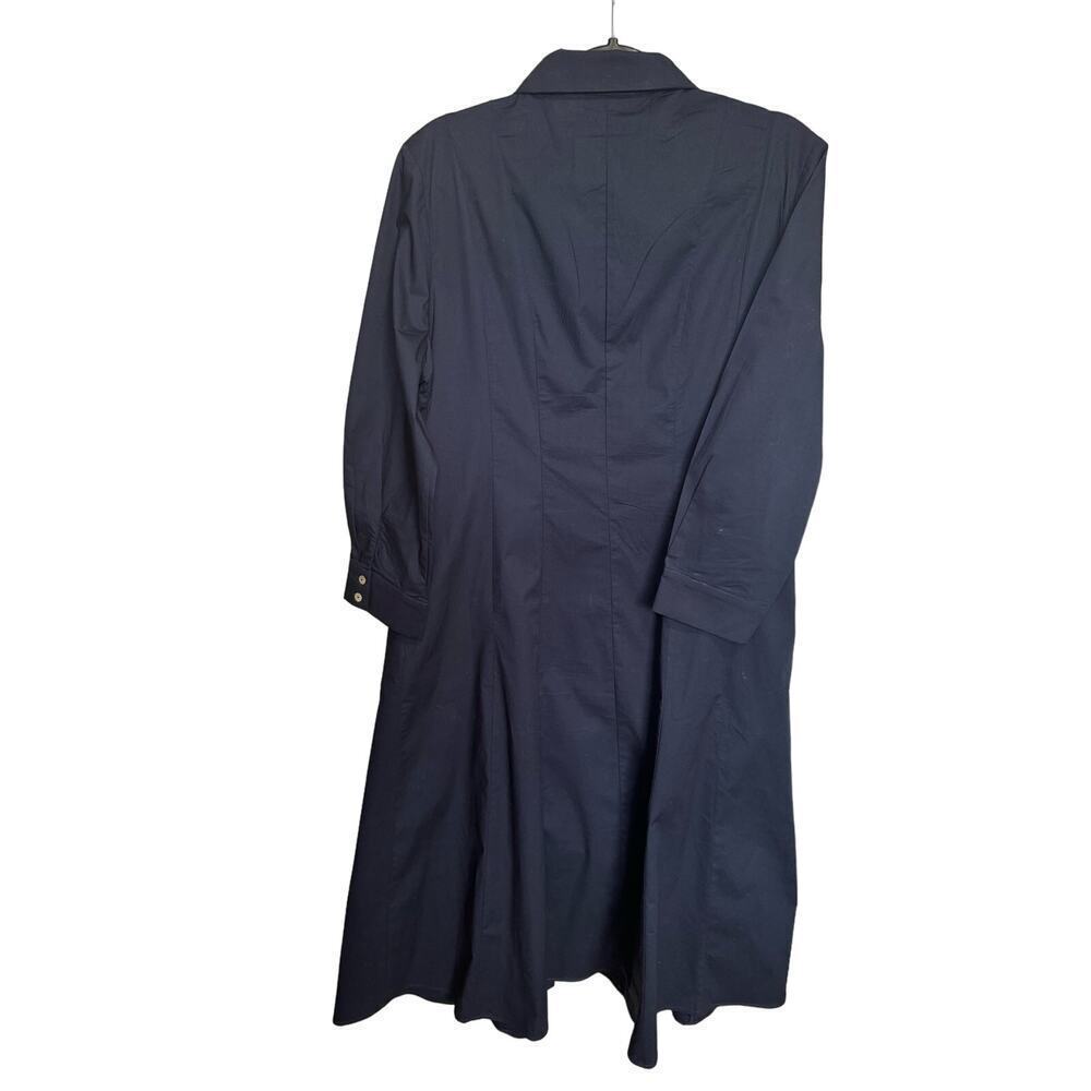 Tuckernuck New Briana Dress Midi Button Down Long Sleeves Dark Navy Size Large - Picture 10 of 15